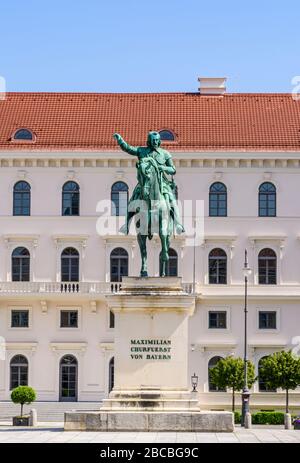 Statue équestre du duc et électeur de Bavière, Maximilian Churfuerst Von Bayern, Munich, Allemagne Banque D'Images