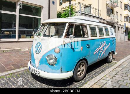 Volkswagen transporter T1 Kombi, Munich, Allemagne Banque D'Images