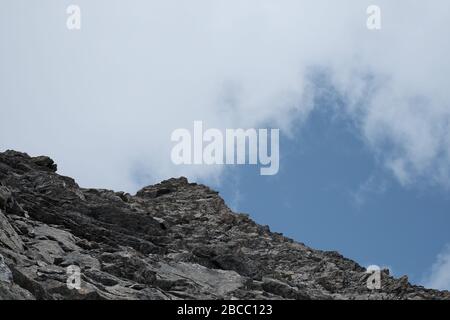 Trekking sur la montagne Rocciamelone à valsusa Banque D'Images