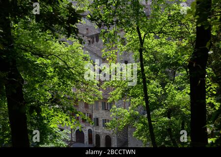 Gubbio vow du parc Parco Ranghiasci-Brancaleoni, Ombrie, Italie, Europe, Ombrie, Italie, Europe Banque D'Images