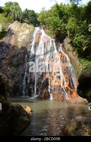 La chute d'eau Hin Lat 'Koh Samui' Banque D'Images