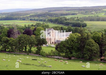 Abbaye de Pluscarden, Morayshire, Écosse. Banque D'Images