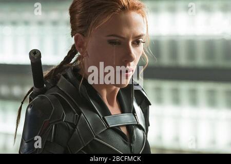 SCARLETT JOHANSSON, VEUVE NOIRE (2020), dirigée par CATE SHORTLAND. Crédit: Marvel Studios / Zak Productions. Distribuida por Walt Disne / Album Banque D'Images