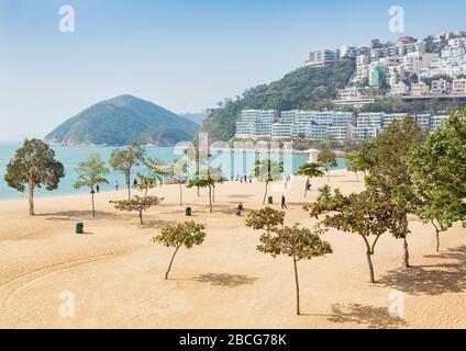 Hong Kong, Chine. Plage de Repulse Bay. Banque D'Images