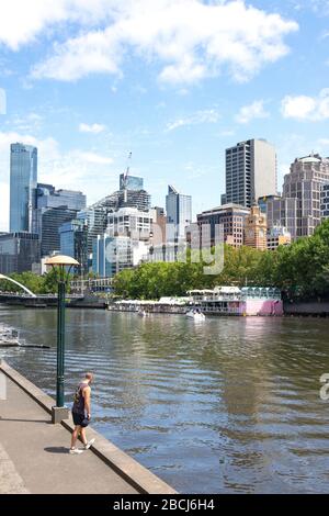 Quartier central des affaires (CBD) de Southbank Promenade, Southbank, Melbourne, Victoria, Australie Banque D'Images