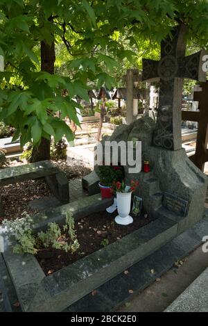 Tombeau d'Andrei TARKOVSKI, réalisateur russe. Au cimetière russe de Sainte Geneviève des Bois Banque D'Images