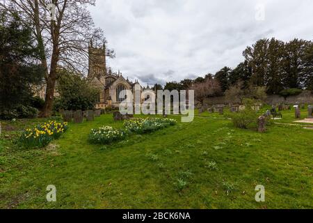 Une sélection de photos prises lors de l'éclusage de Covid 19 dans le Cirencester de l'église paroissiale. C'était la deuxième capitale de l'époque romaine Corinium. Banque D'Images