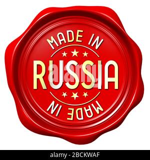 Joint de cire rouge - fabriqué en Russie Banque D'Images