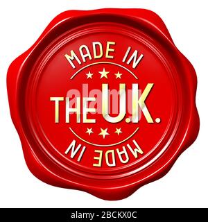 Joint de cire rouge - fabriqué au Royaume-Uni Banque D'Images