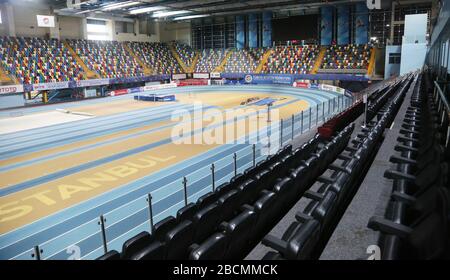 ISTANBUL, TURQUIE - 15 OCTOBRE : piste sportive Asli Cakir Alptekin le 15 octobre 2019 à Istanbul, Turquie. Banque D'Images