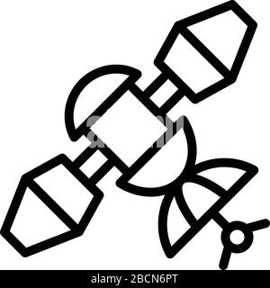 Icône satellite Dish, style de contour Illustration de Vecteur