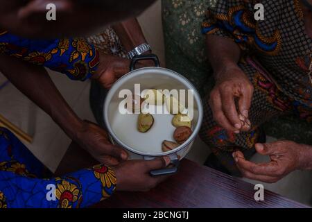 Détails mariage traditionnel africain / mariage Banque D'Images