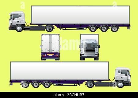 Les camions lourds conçoivent l'art vectoriel Illustration de Vecteur