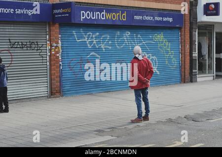 Un magasin fermé sur Peckham's Rye Lane Banque D'Images