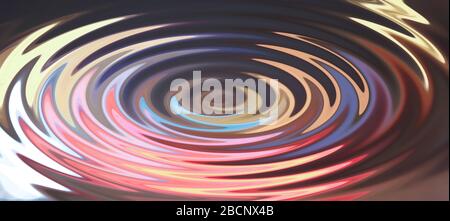 Arrière-plan abstrait des taches d'huile et des lignes. Cercles sur l'eau d'une goutte. Modèle de conception, sites Web, cartes postales. Banque D'Images