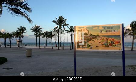 Bienvenue à ft. Lauderdale Beach - FORT LAUDERDALE, États-Unis LE 12 AVRIL 2016 Banque D'Images