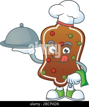 Un motif de dessin animé avec chapeau et plateau Illustration de Vecteur