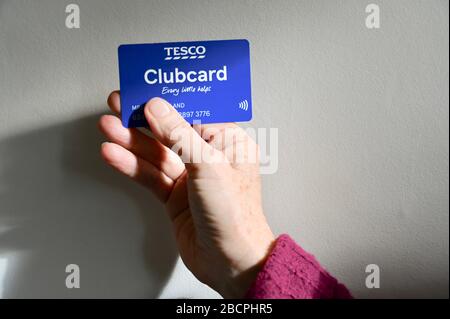 Carte de fidélité Tesco Clubcard. Banque D'Images