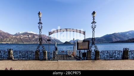 Menaggio Italie - 10 mars 2017 : village historique en bordure du lac de Côme Banque D'Images