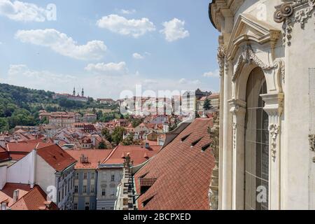 Vue depuis le dôme de l'église Saint-Nicolas sur Prague Banque D'Images