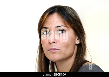 Flavia Pennetta (vainqueur de l'US Open 2015), lors de la présentation de son livre « ritto al cuore » Banque D'Images