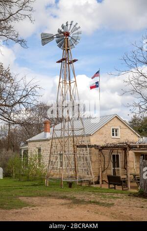 le musée pionnier de fredericksburg dans le pays de colline du texas Banque D'Images