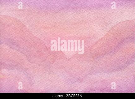 magnifique motif abstrait de fond dans des tons pastel roses et violettes, des couleurs d'aquarelle au coucher du soleil et des formes nuageux Banque D'Images