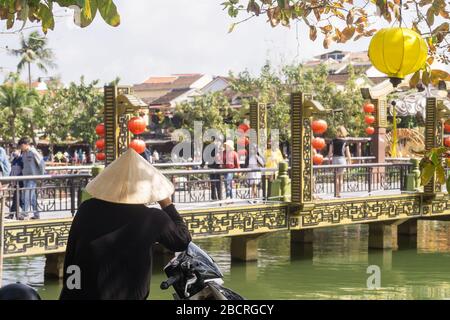 Hoi an Vietnam - Pont dans l'ancienne ville de Hoi an, Vietnam, Asie du Sud-est. Banque D'Images