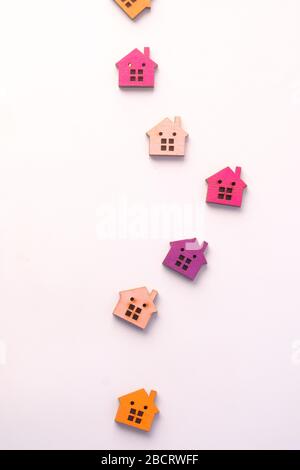 maison en bois pour l'immobilier, concept de financement de maison Banque D'Images