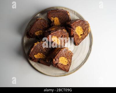 Gâteau au chocolat et au beurre d'arachide Banque D'Images