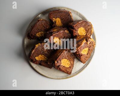 Gâteau au chocolat et au beurre d'arachide Banque D'Images