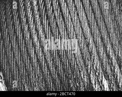 Texture de bobine de corde en acier rouillée de détresse. Fond grunge industriel pour le papier mural et la conception de sites Web. Illustration vectorielle EPS8 Illustration de Vecteur