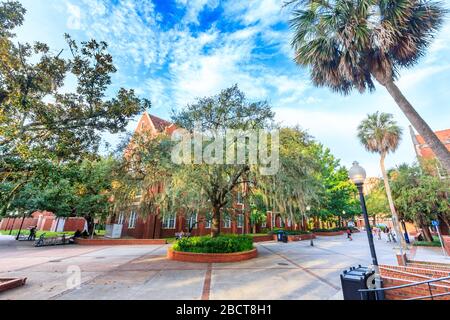 GAINESVILLE, Floride, USA - 12 SEPTEMBRE : Smathers Library de l'Université de Floride le 12 septembre 2016 à Gainesville, Floride. Banque D'Images