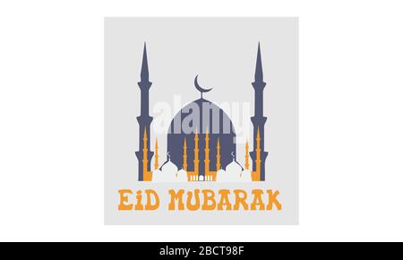 EID ul azha eid ul fitar carte de voeux poster musulmans événement Illustration de Vecteur