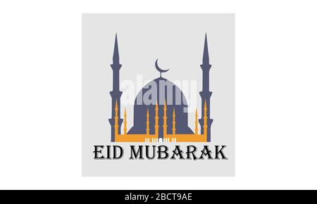 EID ul azha eid ul fitar carte de voeux poster musulmans événement Illustration de Vecteur