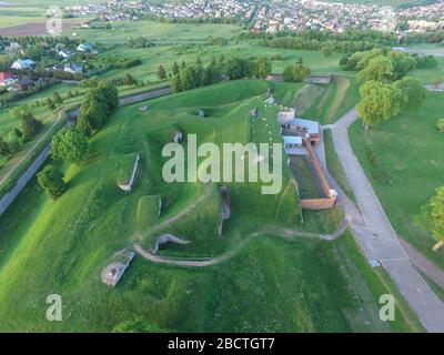 Vue aérienne du neuvième fort à Kaunas, Lituanie Banque D'Images