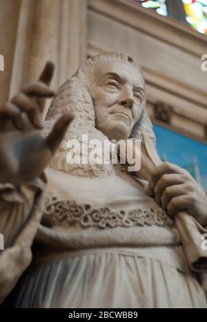 William Murray 1er comte de Mansfield Statue de marbre par Edward Hodges BDaily Westminster Hall, Palais de Westminster, Londres SW1 Banque D'Images