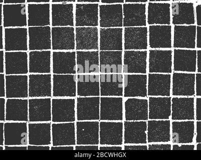 Texture de mur de briques anciennes de détresse, tuile de sol. Fond gris noir et blanc. EPS8. Illustration vectorielle. Illustration de Vecteur
