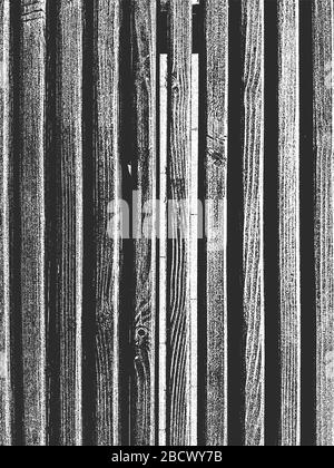 Texture des planches en bois de détresse. Fond gris noir et blanc. Illustration vectorielle EPS8 Illustration de Vecteur