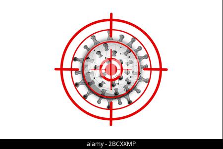 Arrêter le rendu poly faible en relief du coronavirus. Analyse en laboratoire infection virus grippe grippe pneumonie. Vecteur de médecine des technologies scientifiques modernes Illustration de Vecteur