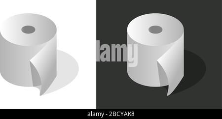 Papier toilette, grand design pour tous les usages. Icône toilettes. Illustration de Vecteur