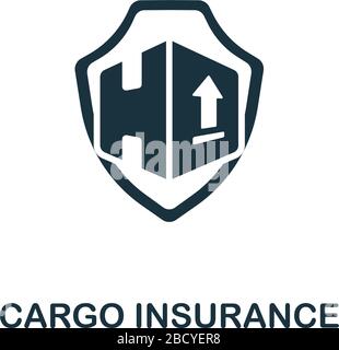 Icône assurance fret. Illustration simple de la collection de fret. Icône Creative Cargo Insurance pour la conception Web, les modèles, les infographies et bien plus encore Illustration de Vecteur