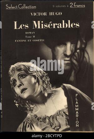 PREMIÈRE DE COUVERTURE. VICTOR HUGO. LES MISÉRABLES. TOME 2. FANTINE ET COSETTE. AOÛT 1934. Banque D'Images