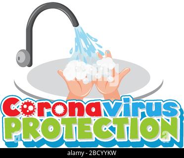 Illustration du nettoyage correct des mains Illustration de Vecteur