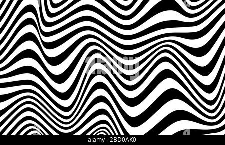 Arrière-plan abstrait à lignes ondulées. Arrière-plan vectoriel à rayures ondulées Illustration de Vecteur