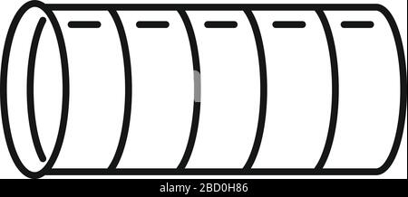 Icône de tube d'entraînement de chien. Contour de l'icône vecteur de pipe d'entraînement de chien pour la conception de Web isolée sur fond blanc Illustration de Vecteur