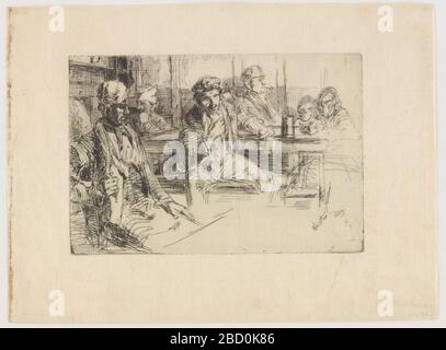 (Artiste) James McNeill Whistler; États-Unis; 1859; gravure sur papier; H x L: 15,2 x 22,4 cm (6 x 8 13/16 po); Don de Charles Lang freer Longshore hommes Banque D'Images