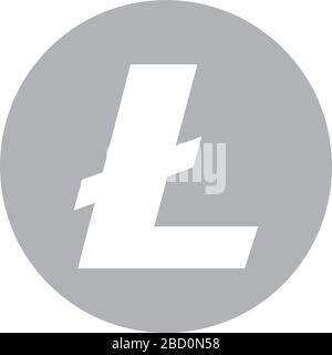 Icône de couleur crypto-monnaie / Litecoin (LTC) Illustration de Vecteur