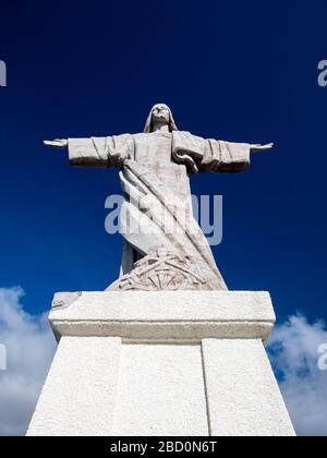 Cristo Rei célèbre point de vue touristique à Ponta do Garajau, Funchal, Madère Banque D'Images
