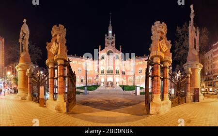 Barcelone - Hôpital de la Santa Creu i de Sant Pau Banque D'Images